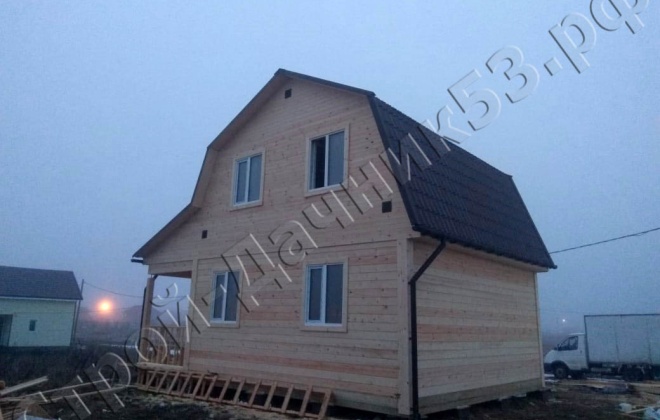 1 Брусовой дом 6×8, 75 м², Ленинградская область,  Ломоносовский район, к. посёлок Ежевичное (1)